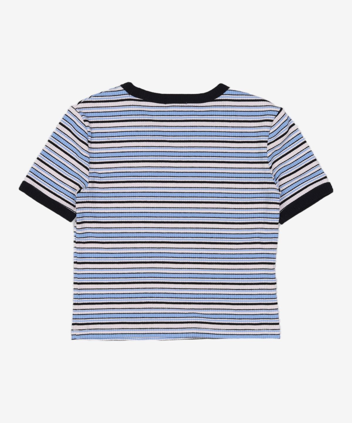 스파오(SPAO) 멀티 스트라이프 크롭 반팔 티셔츠 SPRSA25G31 S