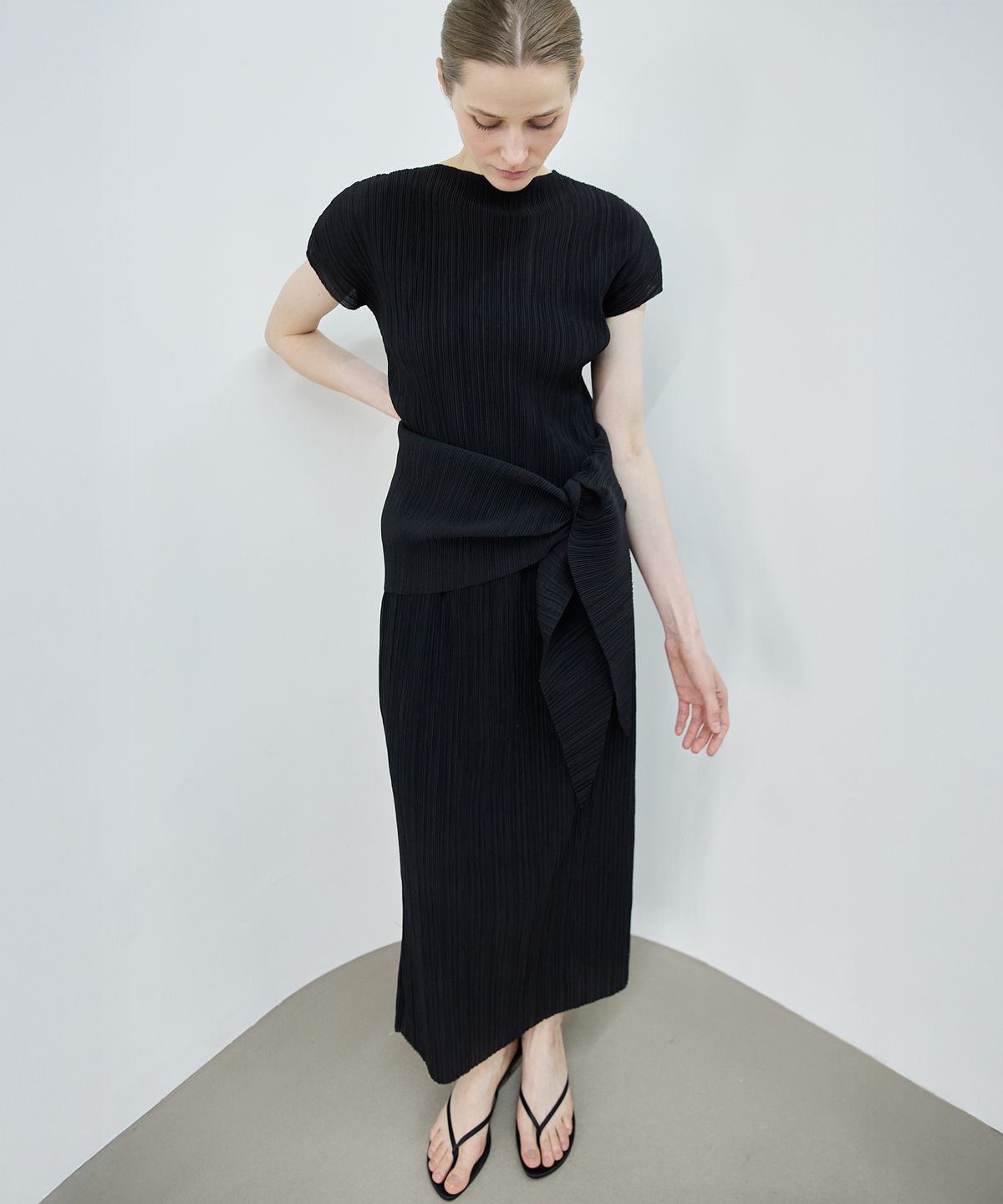 누토프(NUTOFFE) Pleated wrap Set_Black