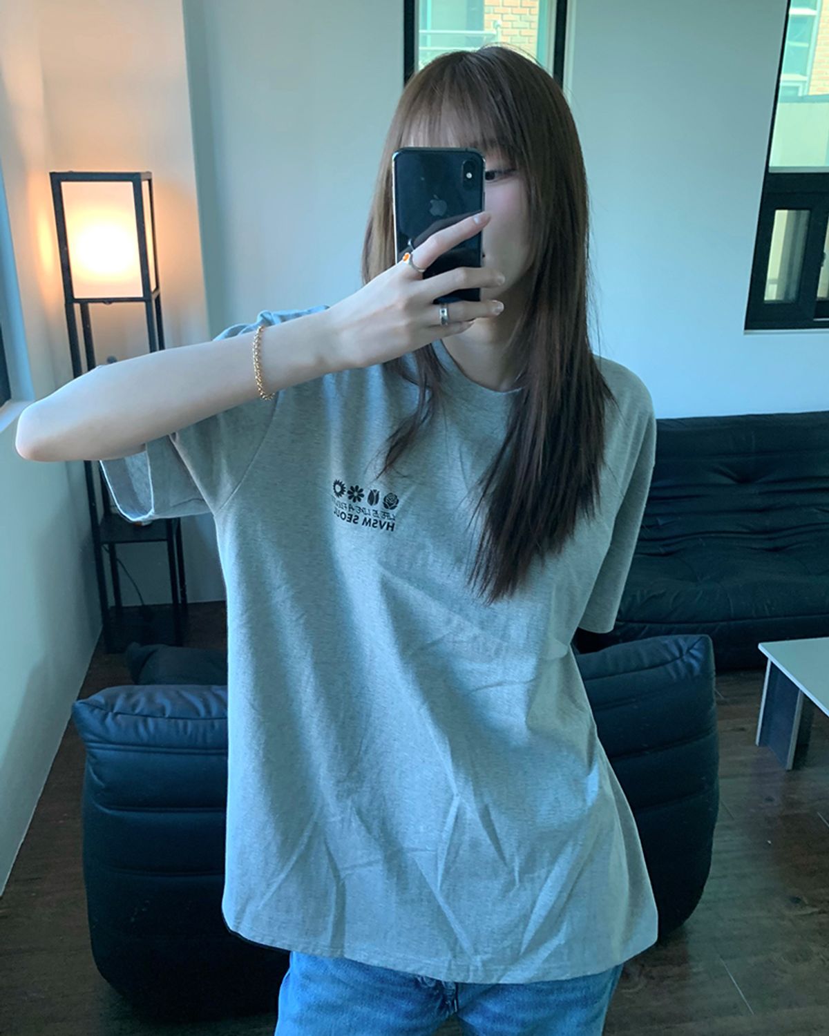 해비즘(HAVISM) NAME CARD S/S TEE(GREY)