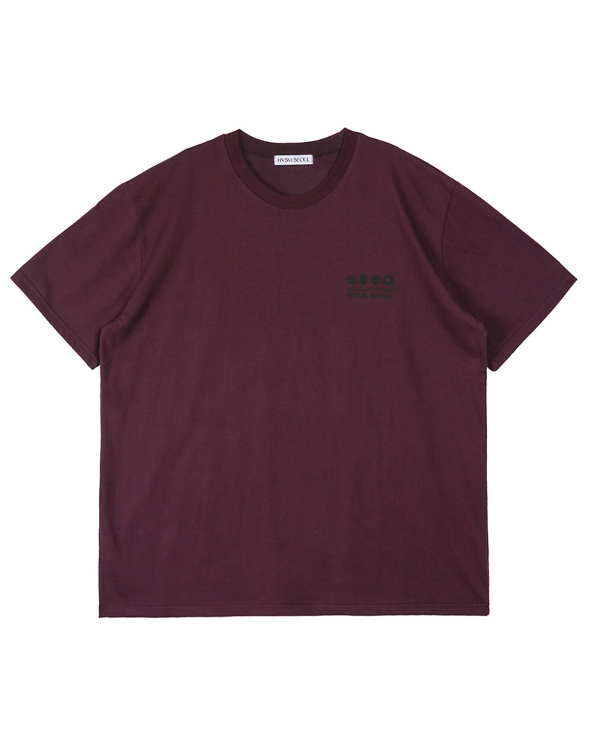 해비즘(HAVISM) NAME CARD S/S TEE(PLUM)
