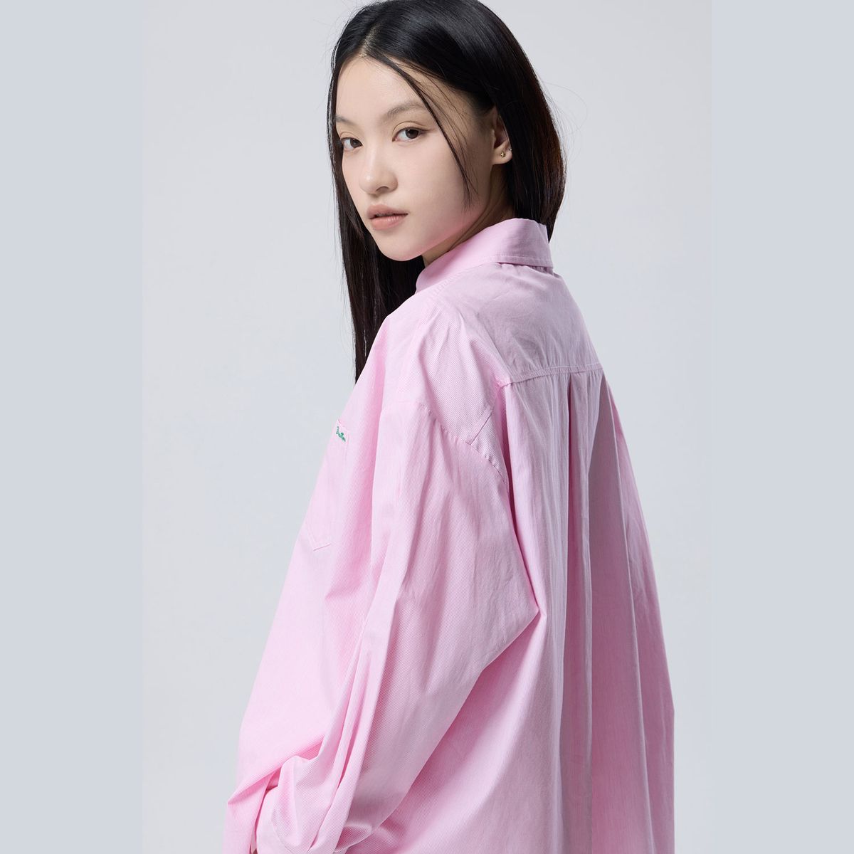 베네통(BENETTON) 잔스트라이프 블라우스_BABL93631PK