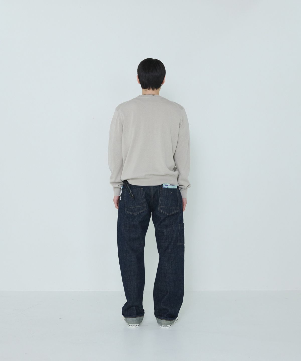 더씽인데어데어(THE THING IN THEIR THERE) Composed Slit Knit Sand