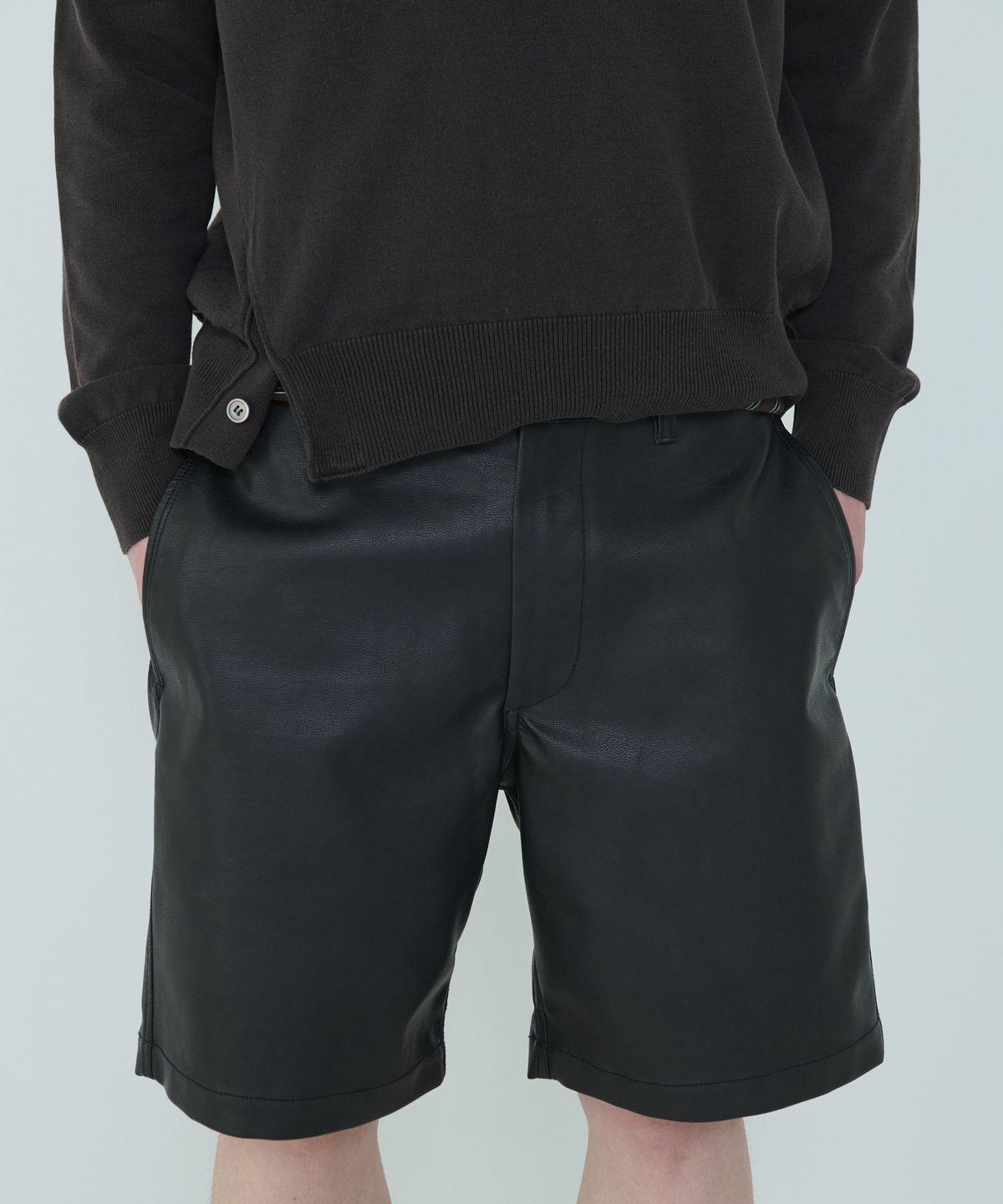 더씽인데어데어(THE THING IN THEIR THERE) Composed Slit Knit Brown