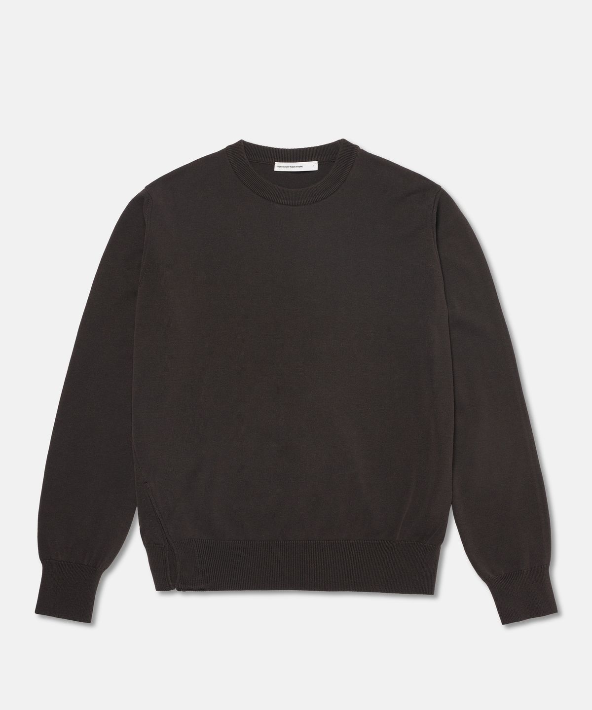 더씽인데어데어(THE THING IN THEIR THERE) Composed Slit Knit Brown
