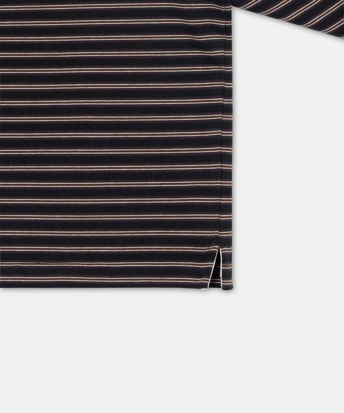 더씽인데어데어(THE THING IN THEIR THERE) Narrow Stripe Rugby Shirts Black