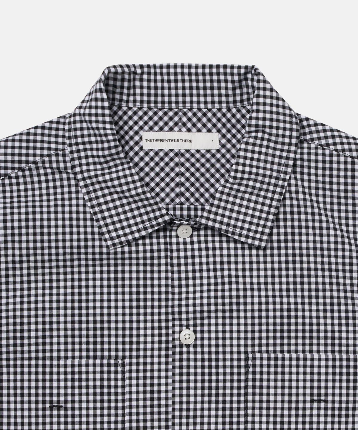 더씽인데어데어(THE THING IN THEIR THERE) Composed Gingham Check Shirt