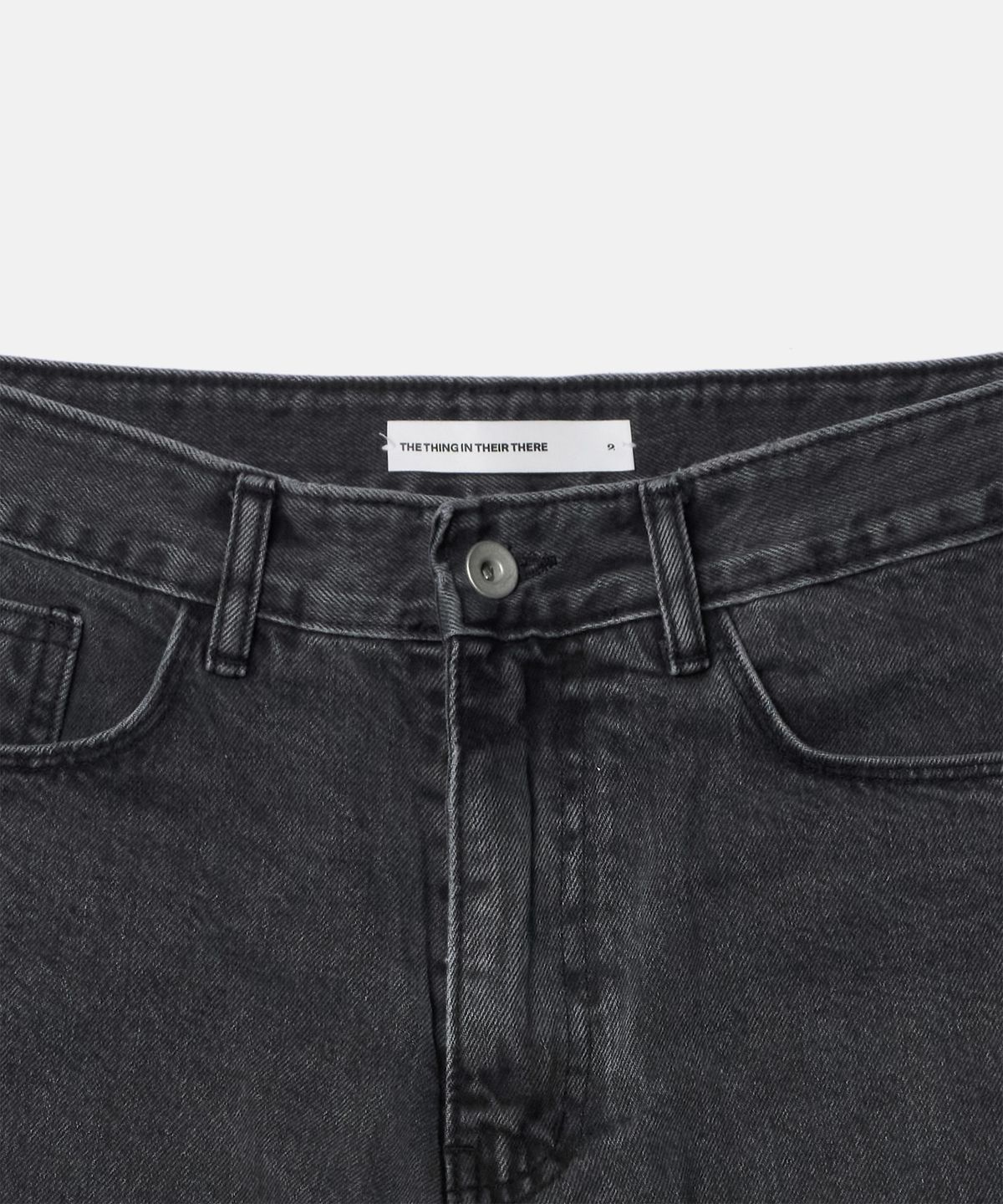 더씽인데어데어(THE THING IN THEIR THERE) Signature Denim Washed Black