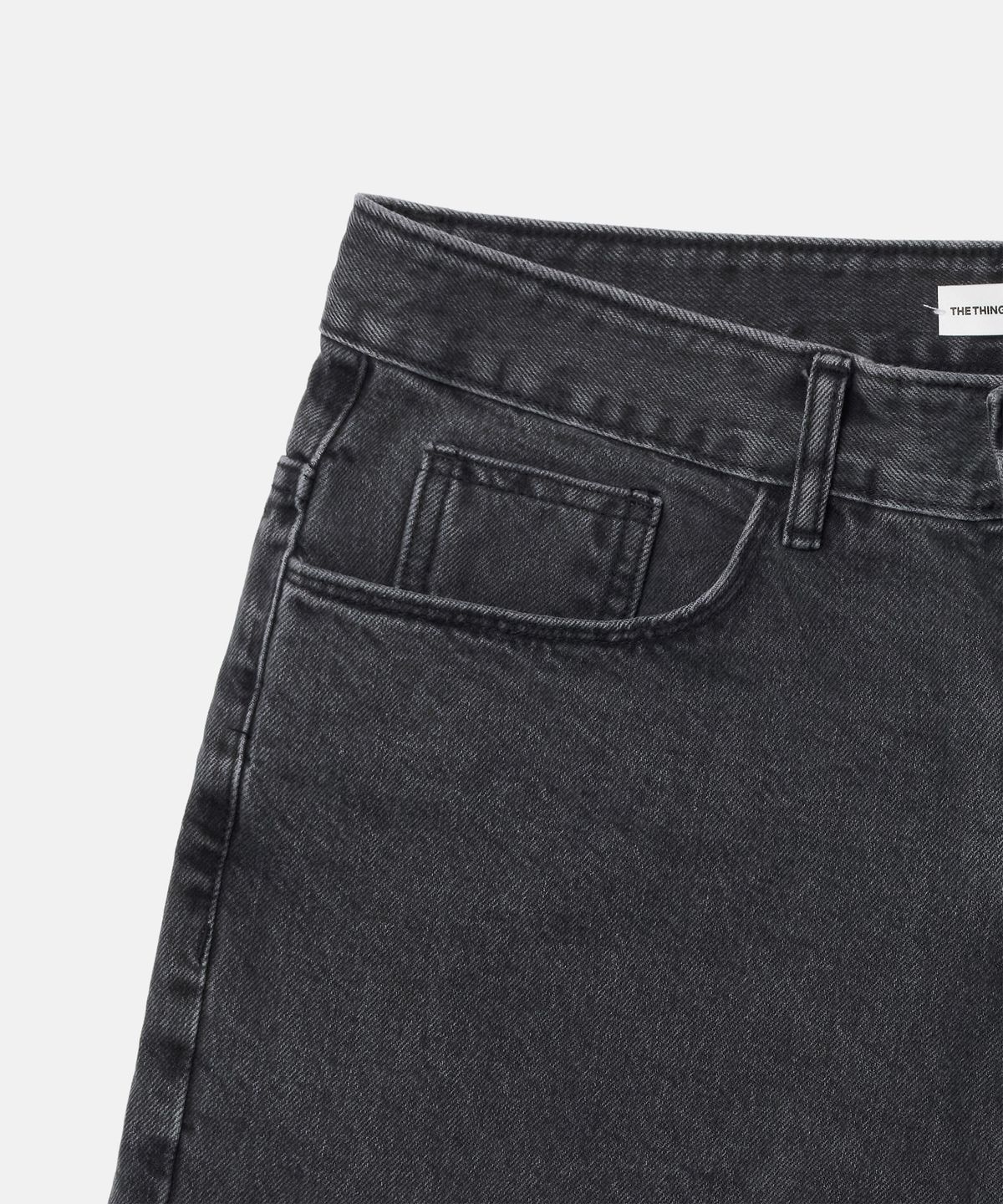 더씽인데어데어(THE THING IN THEIR THERE) Signature Denim Washed Black