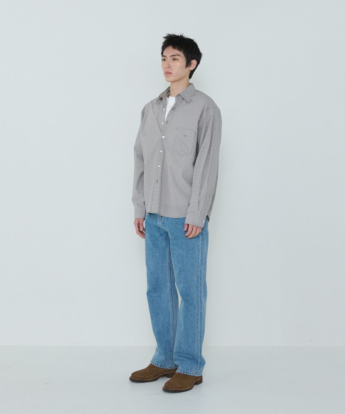 더씽인데어데어(THE THING IN THEIR THERE) Signature Denim Washed Blue