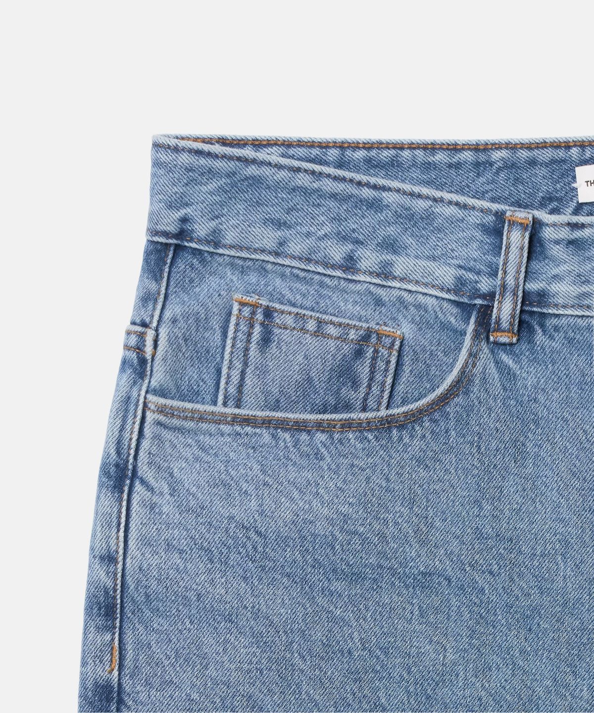 더씽인데어데어(THE THING IN THEIR THERE) Signature Denim Washed Blue