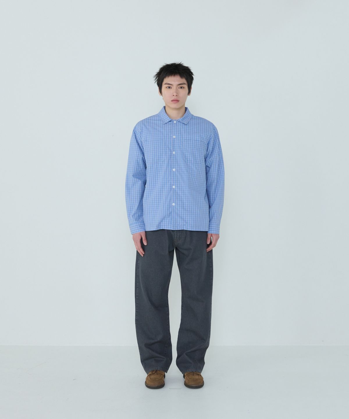 더씽인데어데어(THE THING IN THEIR THERE) Dusty Twist Denim Grey