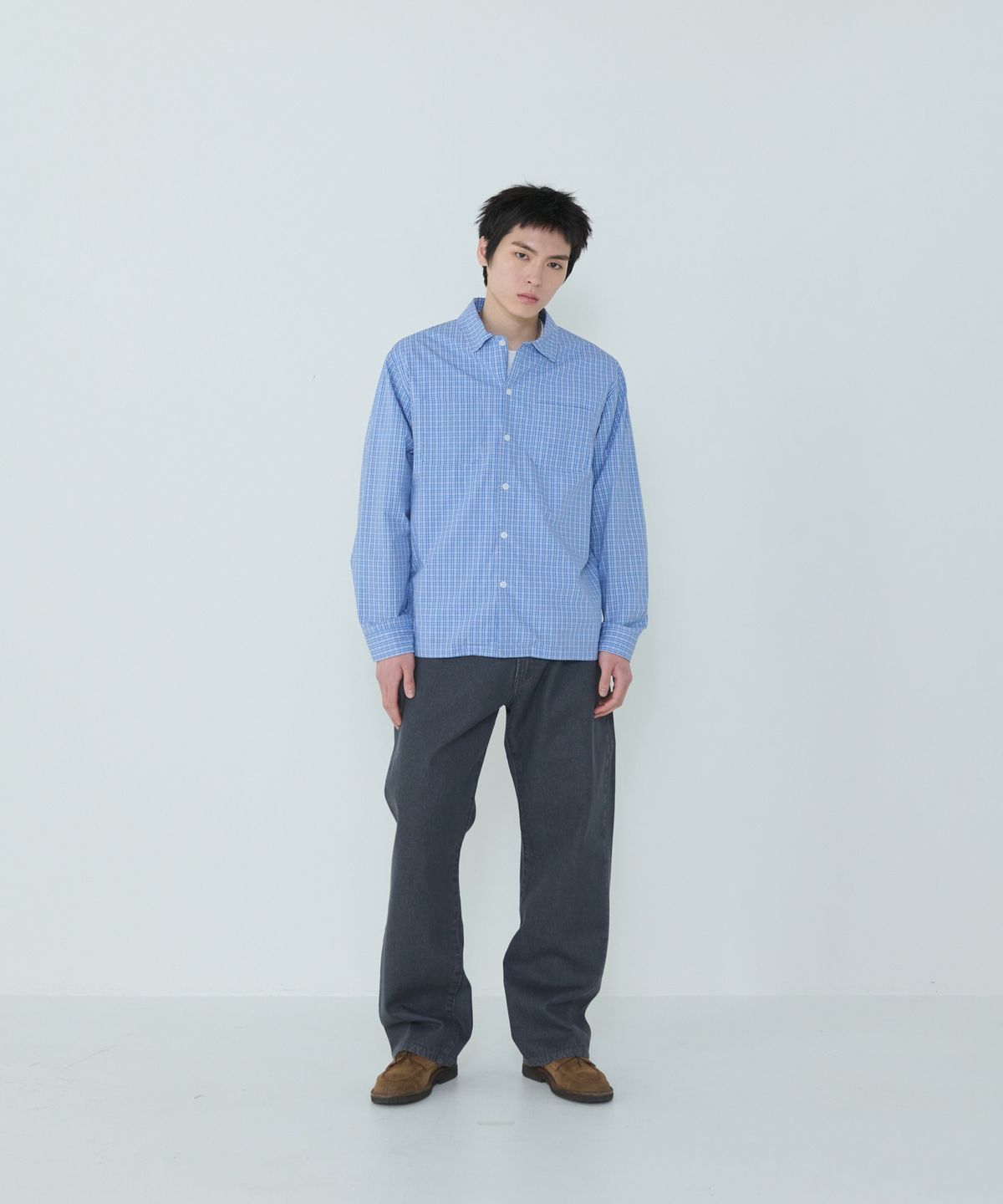 더씽인데어데어(THE THING IN THEIR THERE) Dusty Twist Denim Grey