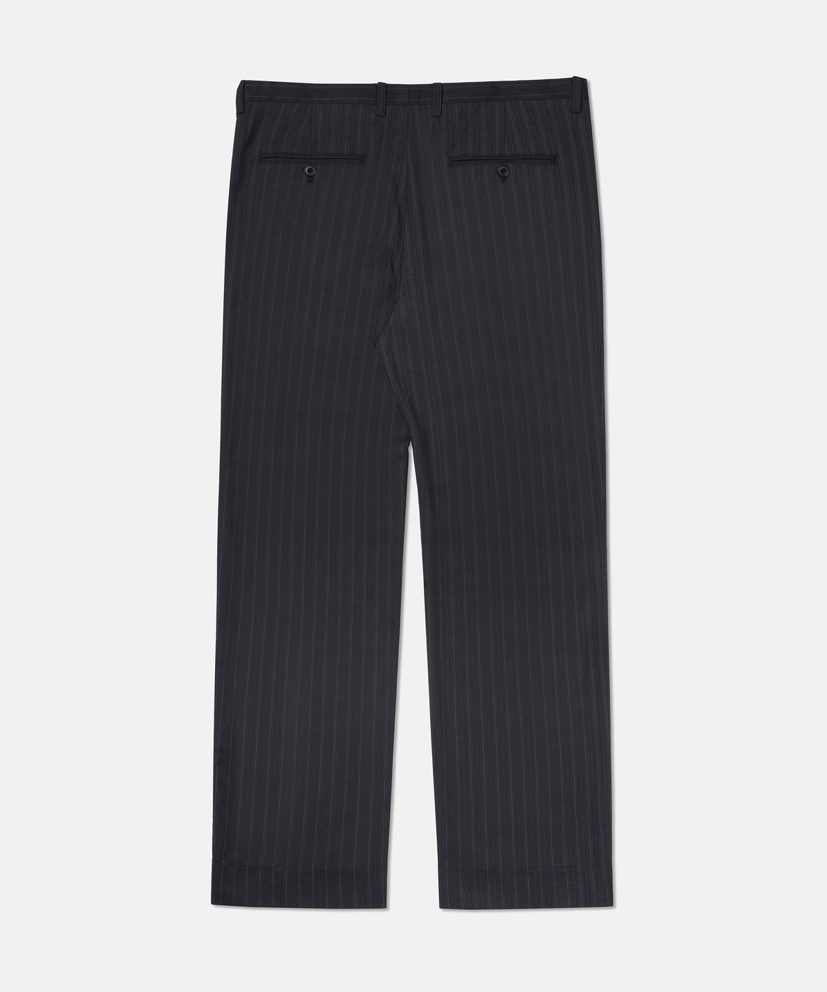 더씽인데어데어(THE THING IN THEIR THERE) Fine Pinstripe Slacks Black