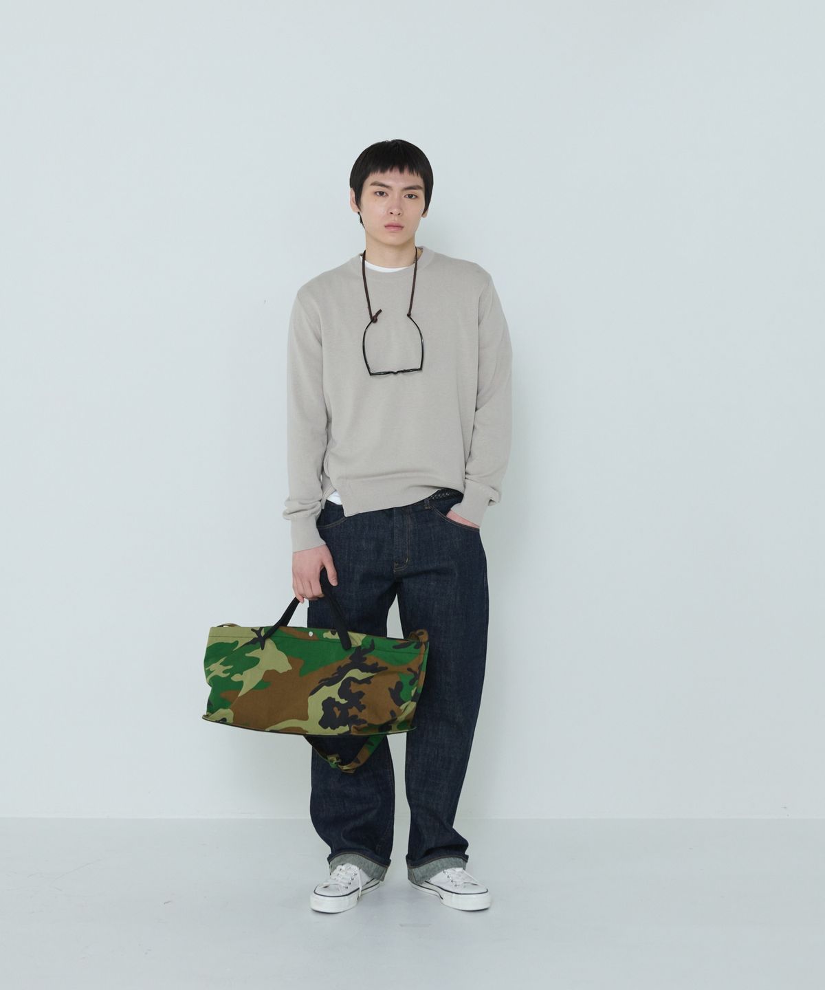 더씽인데어데어(THE THING IN THEIR THERE) CAMO Boat Tote Bag