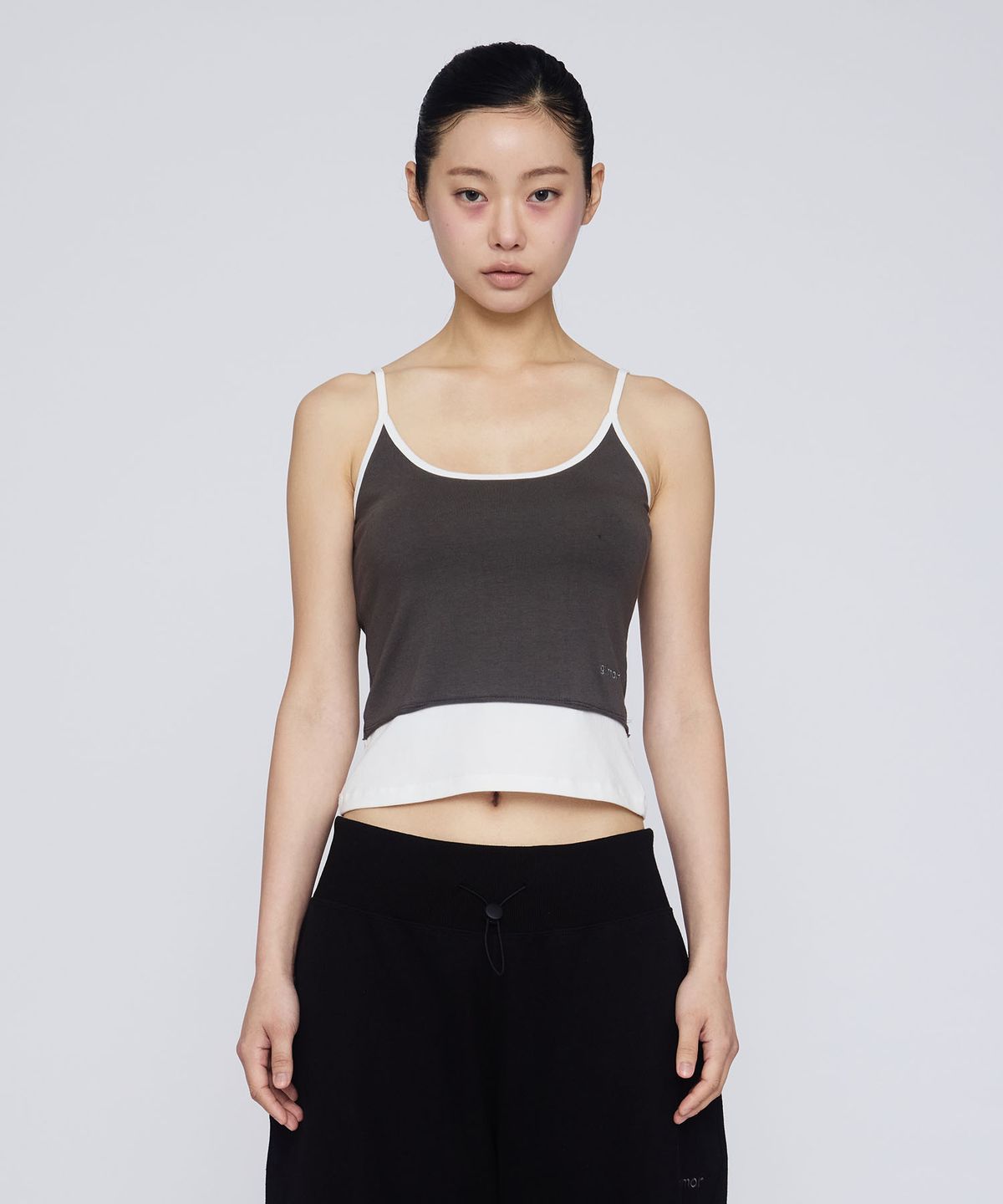 기머(GIMOR) Layered Tank Top Charcoal