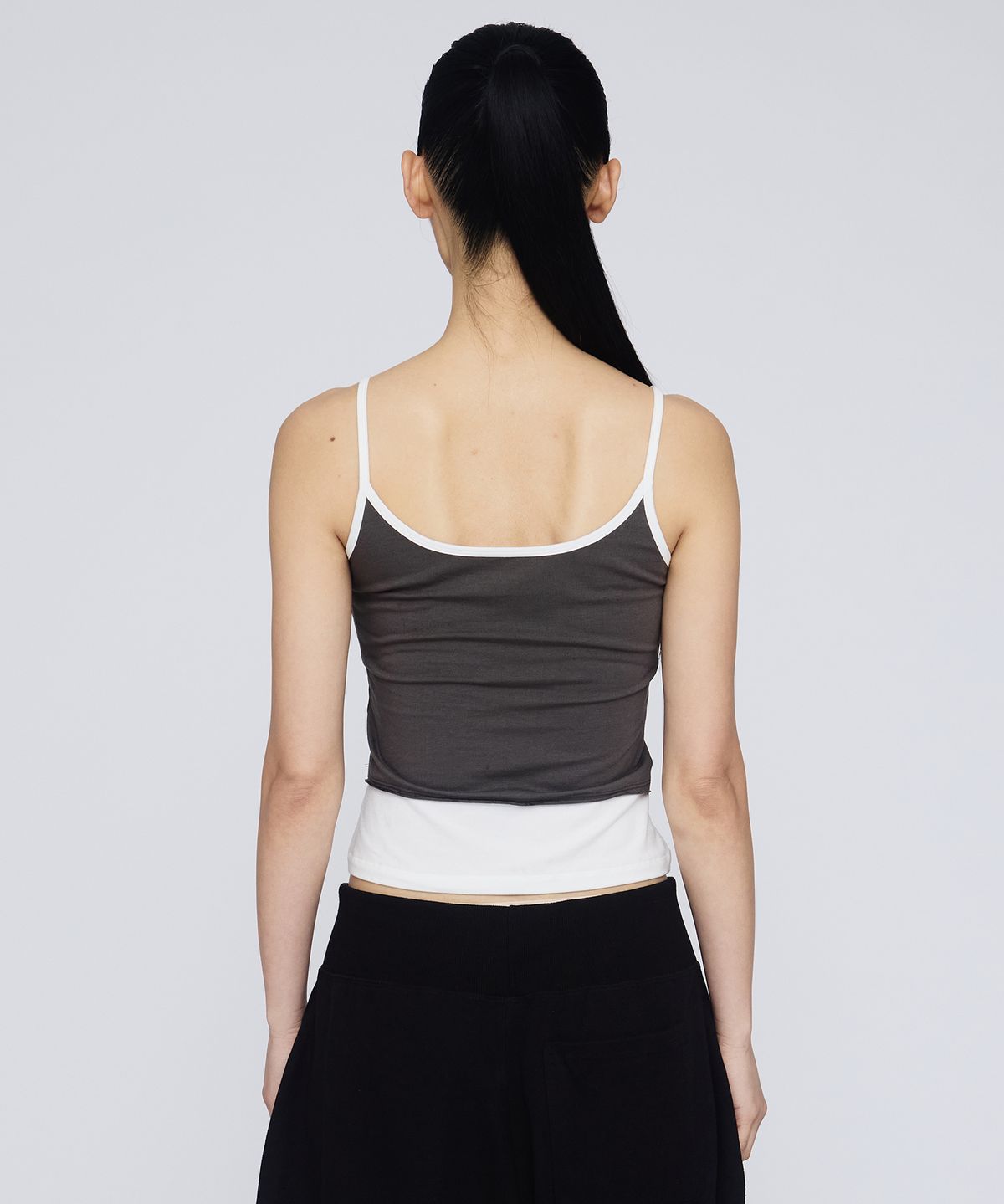 기머(GIMOR) Layered Tank Top Charcoal