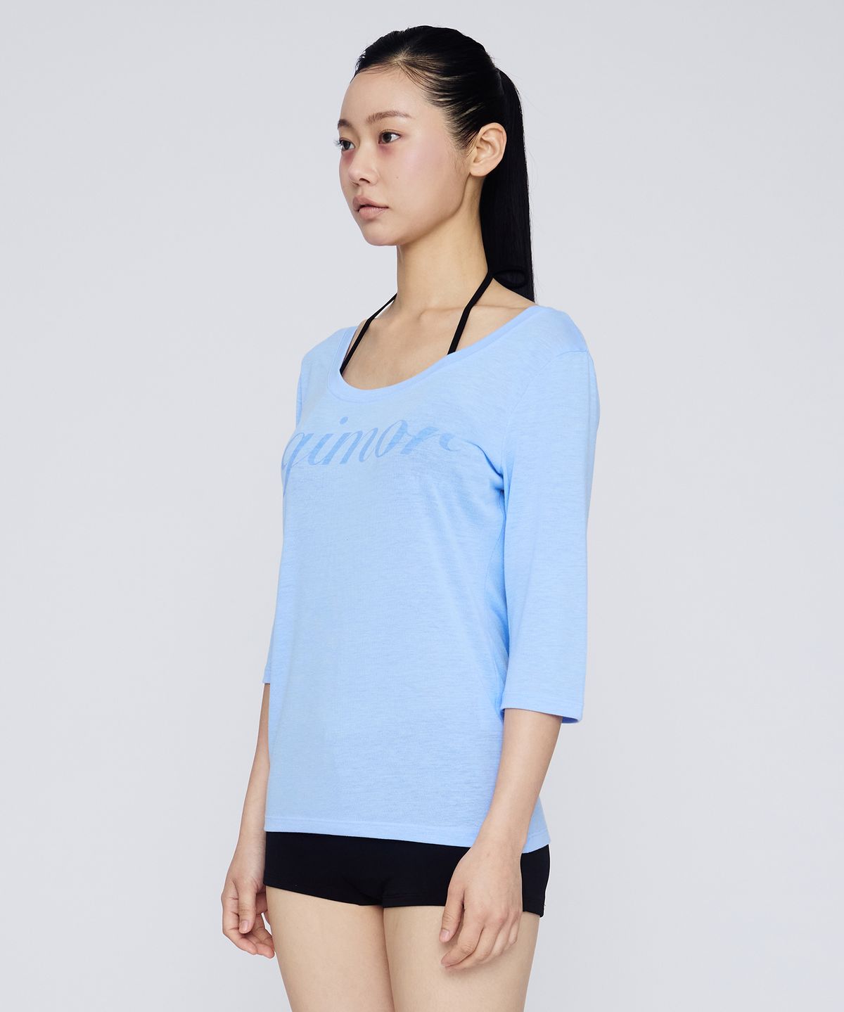 기머(GIMOR) Lazy 3/4 Sleeve Tee Gloomy Sky
