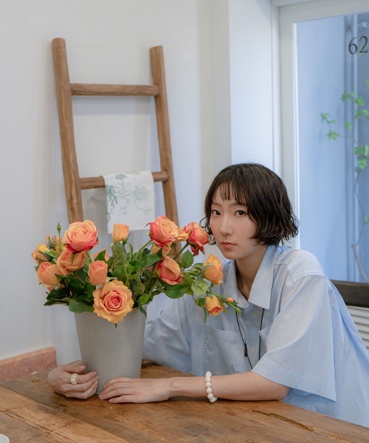 른넷(LEUNNET) 브리즈 린넨 반팔 셔츠 (Breeze Linen Short-Sleeve Shirt) / Blue