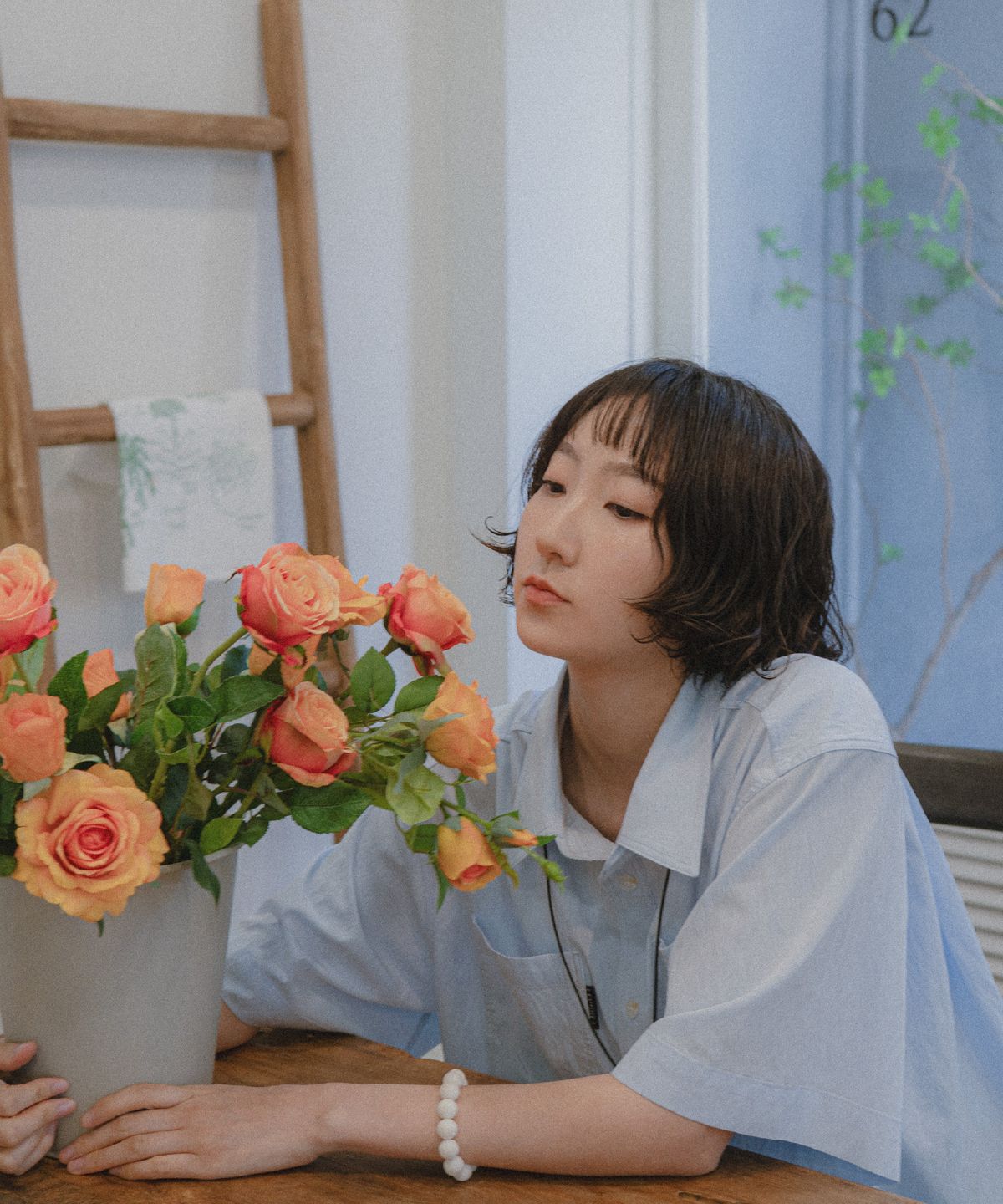 른넷(LEUNNET) 브리즈 린넨 반팔 셔츠 (Breeze Linen Short-Sleeve Shirt) / Blue