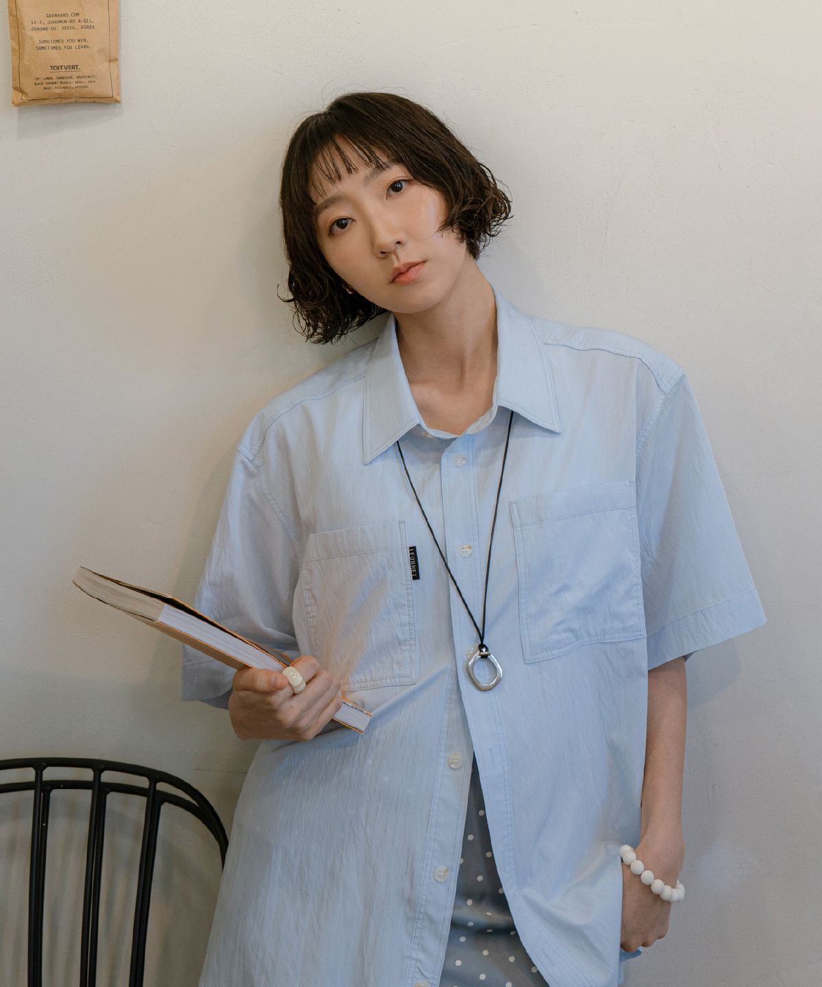 른넷(LEUNNET) 브리즈 린넨 반팔 셔츠 (Breeze Linen Short-Sleeve Shirt) / Blue