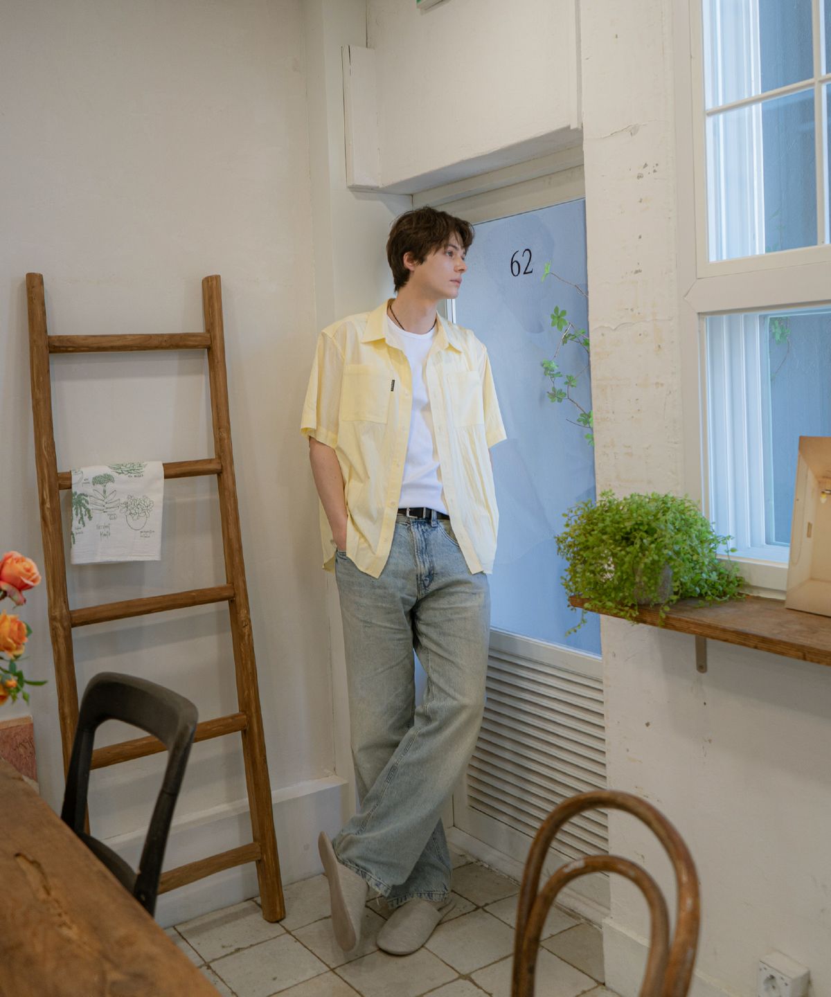 른넷(LEUNNET) 브리즈 린넨 반팔 셔츠 (Breeze Linen Short-Sleeve Shirt) / Lemon