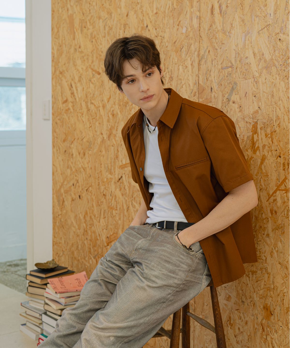 른넷(LEUNNET) 포르티코 페이크 포켓 셔츠 (Portico Fake Pocket Shirt) / Brown