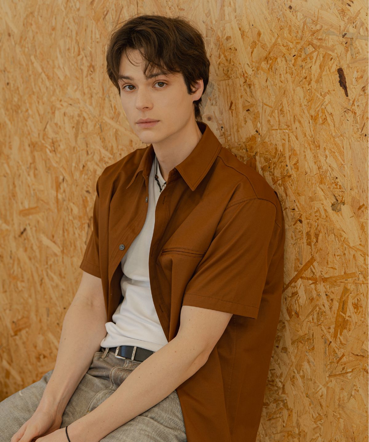 른넷(LEUNNET) 포르티코 페이크 포켓 셔츠 (Portico Fake Pocket Shirt) / Brown