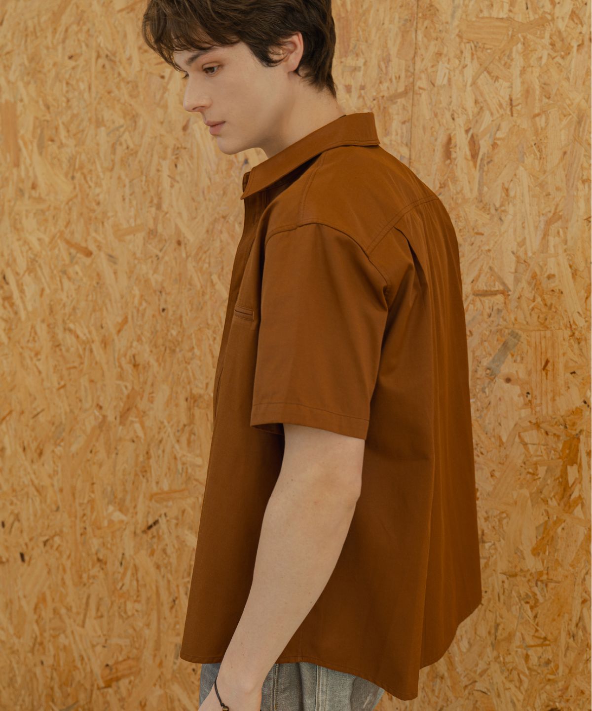른넷(LEUNNET) 포르티코 페이크 포켓 셔츠 (Portico Fake Pocket Shirt) / Brown