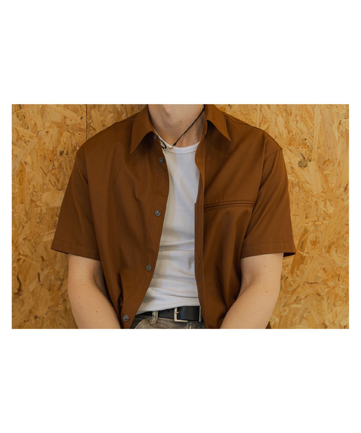 른넷(LEUNNET) 포르티코 페이크 포켓 셔츠 (Portico Fake Pocket Shirt) / Brown
