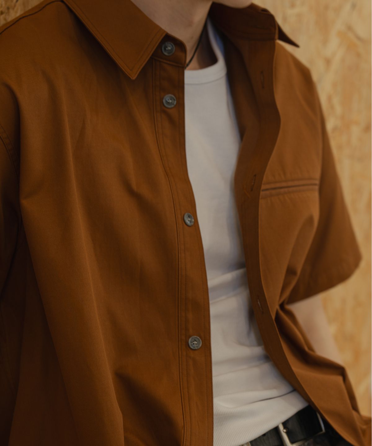 른넷(LEUNNET) 포르티코 페이크 포켓 셔츠 (Portico Fake Pocket Shirt) / Brown