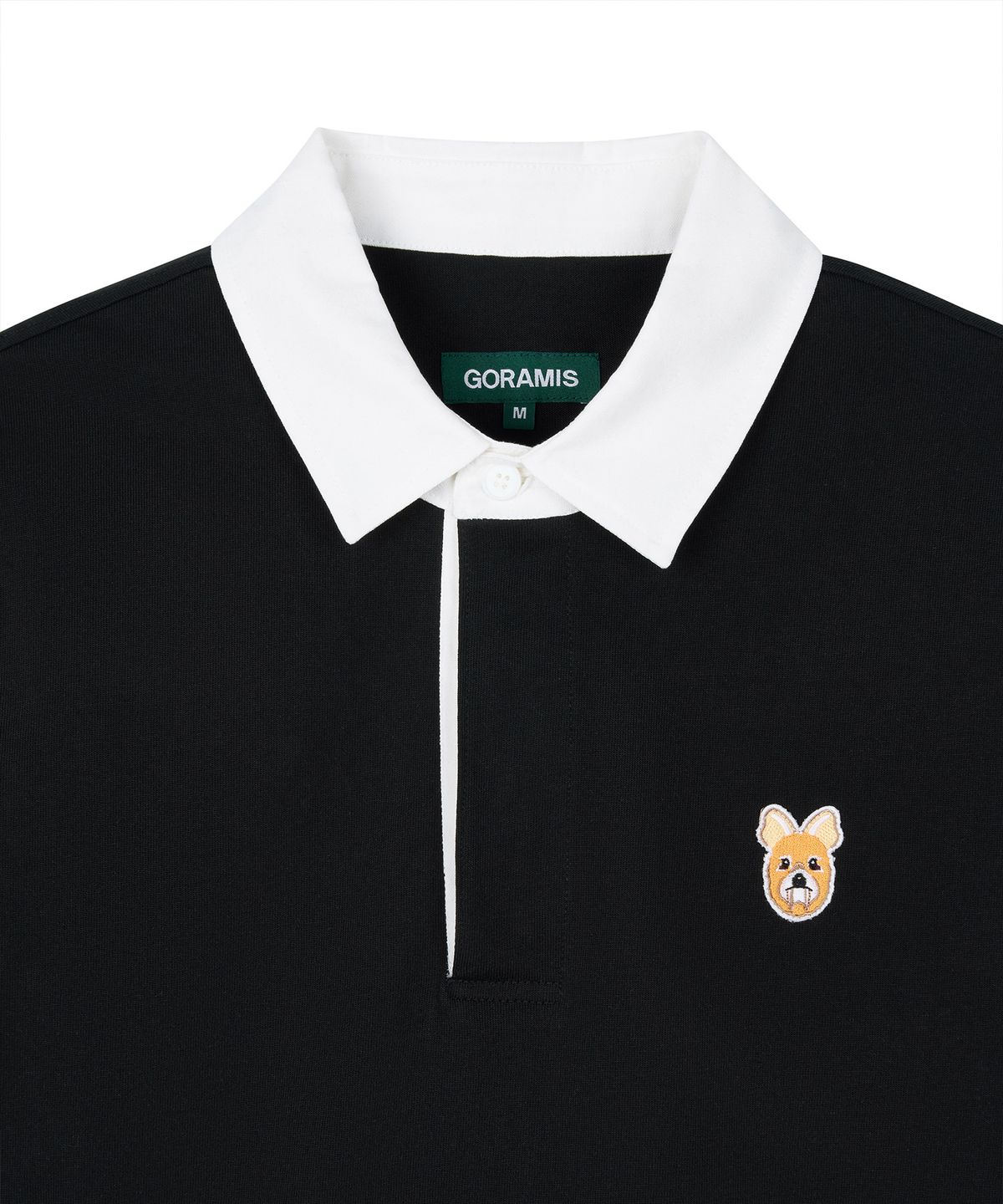 고라미스(GORAMIS) 고라니 페이스 반팔 럭비 셔츠 [BLACK]