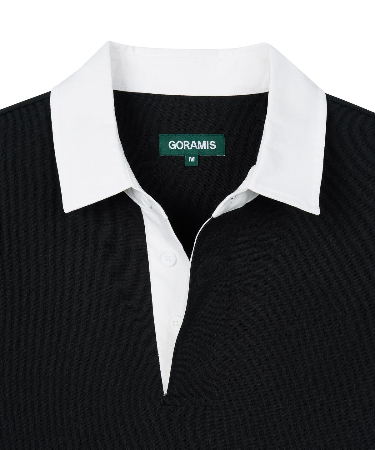 고라미스(GORAMIS) 고라니 페이스 반팔 럭비 셔츠 [BLACK]