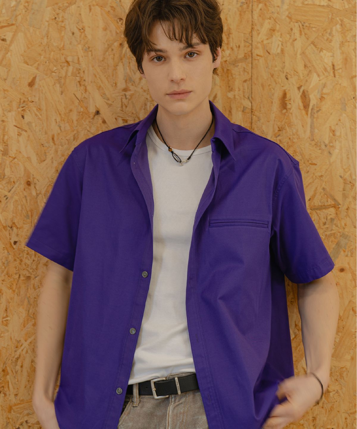 른넷(LEUNNET) 포르티코 페이크 포켓 셔츠 (Portico Fake Pocket Shirt) / Purple