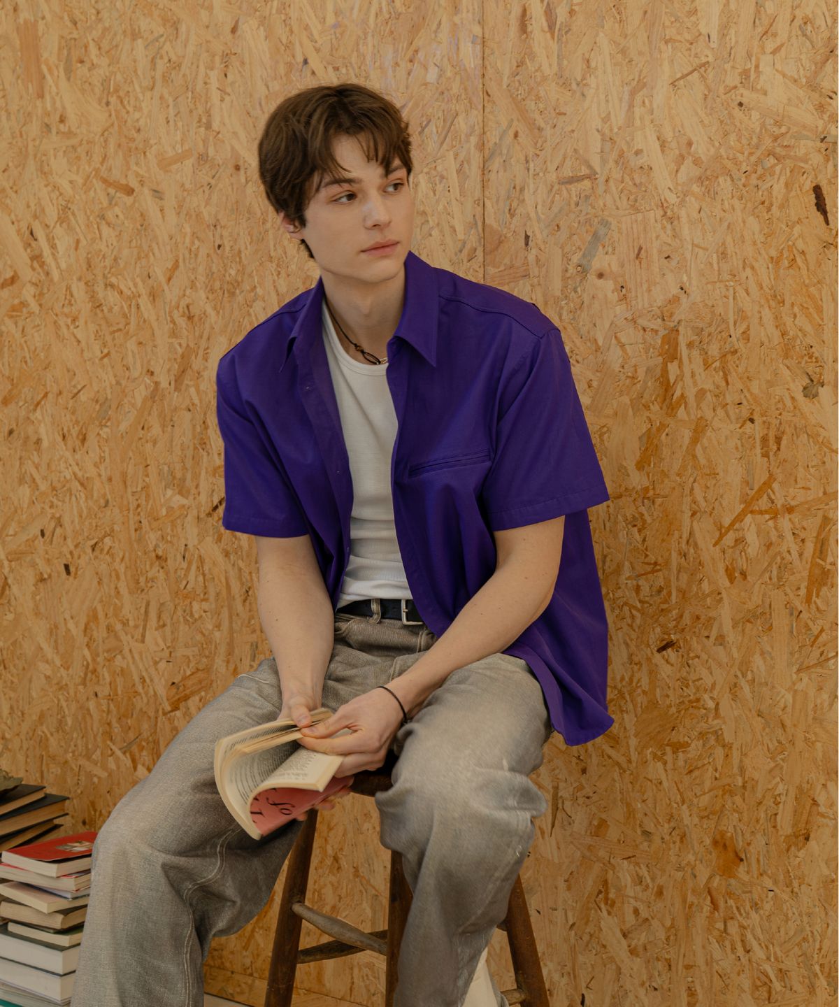 른넷(LEUNNET) 포르티코 페이크 포켓 셔츠 (Portico Fake Pocket Shirt) / Purple