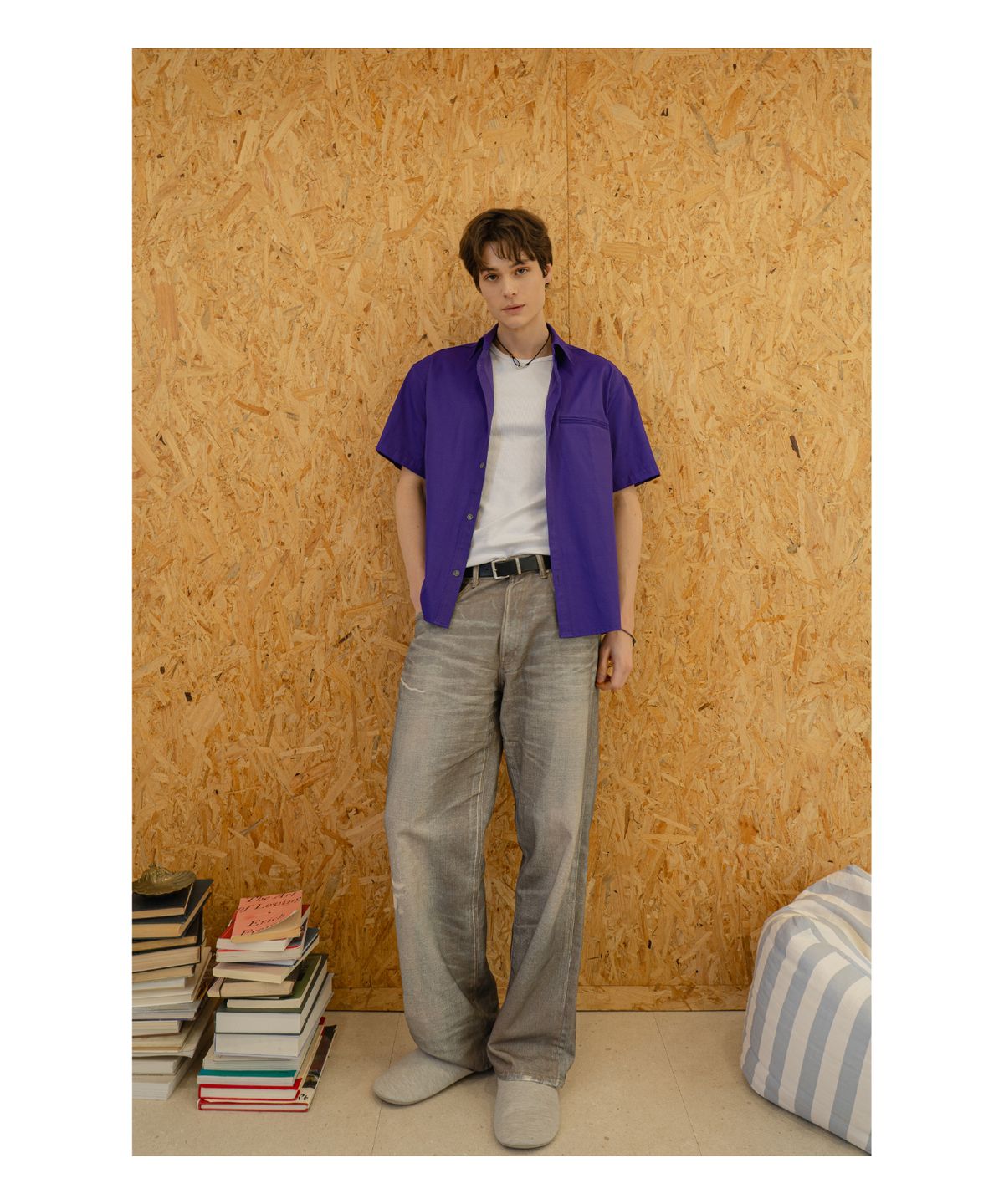 른넷(LEUNNET) 포르티코 페이크 포켓 셔츠 (Portico Fake Pocket Shirt) / Purple