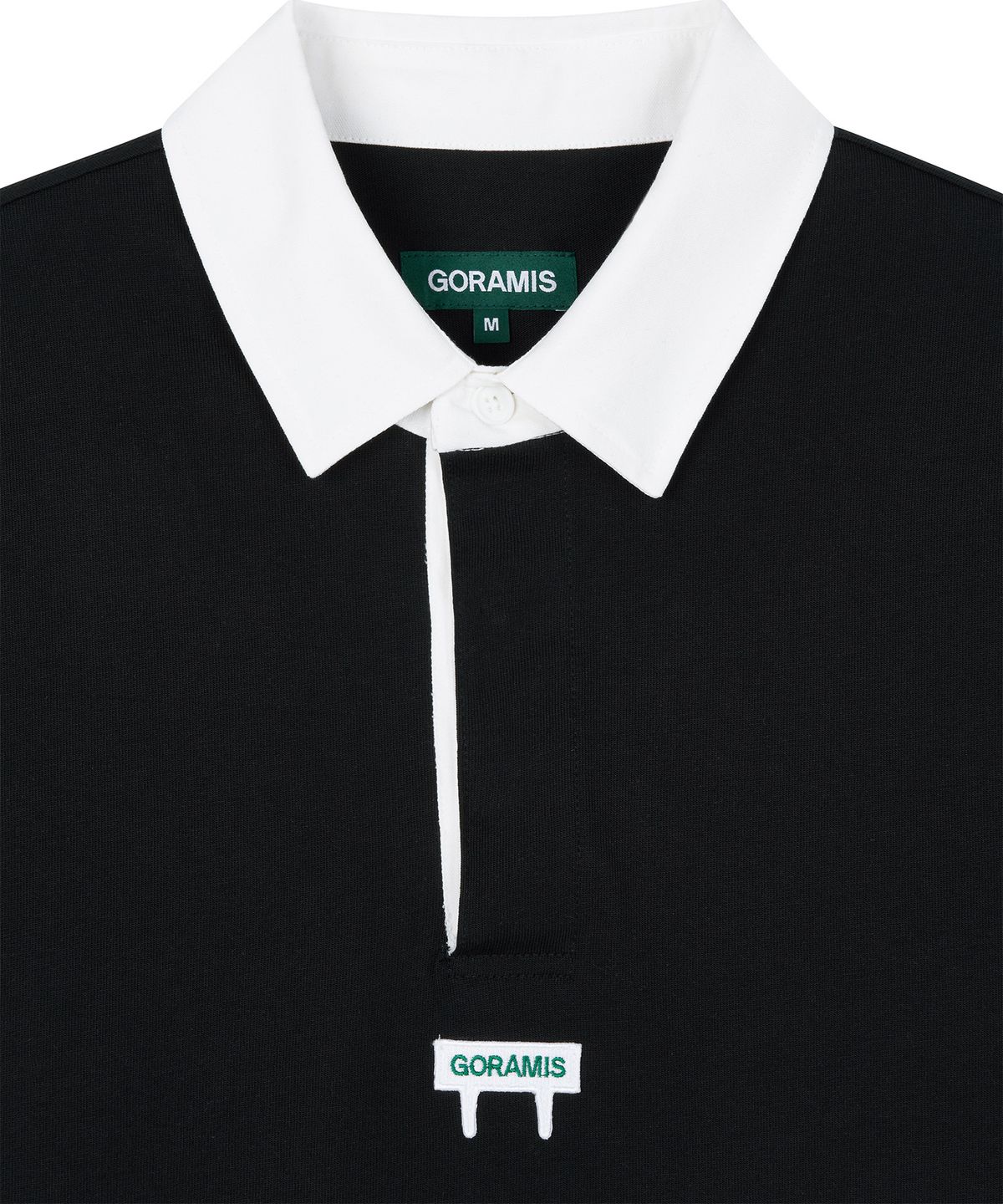 고라미스(GORAMIS) 펭 와펜 반팔 럭비 셔츠 [BLACK]
