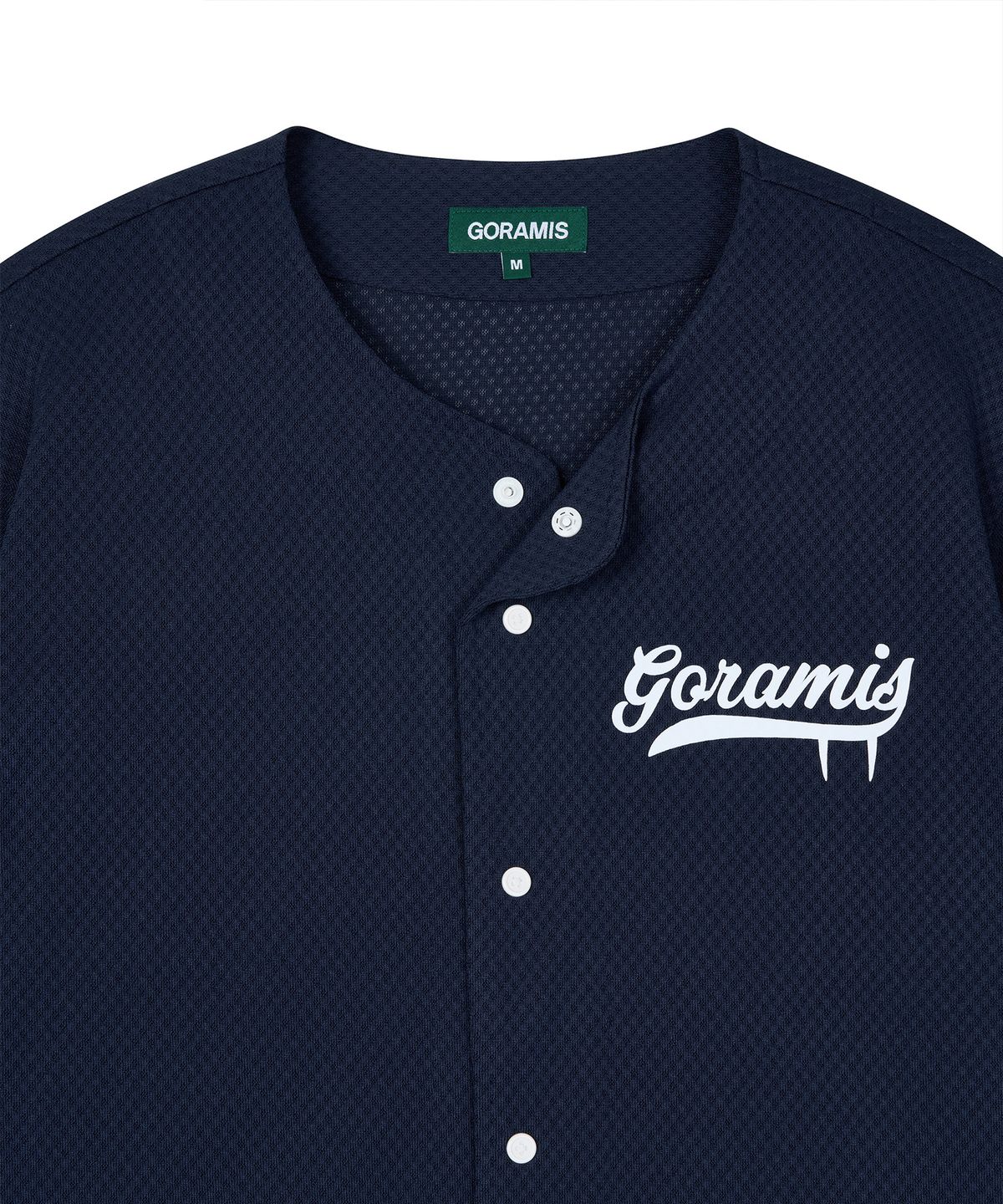 고라미스(GORAMIS) 슬로건 베이스볼 져지 [NAVY]
