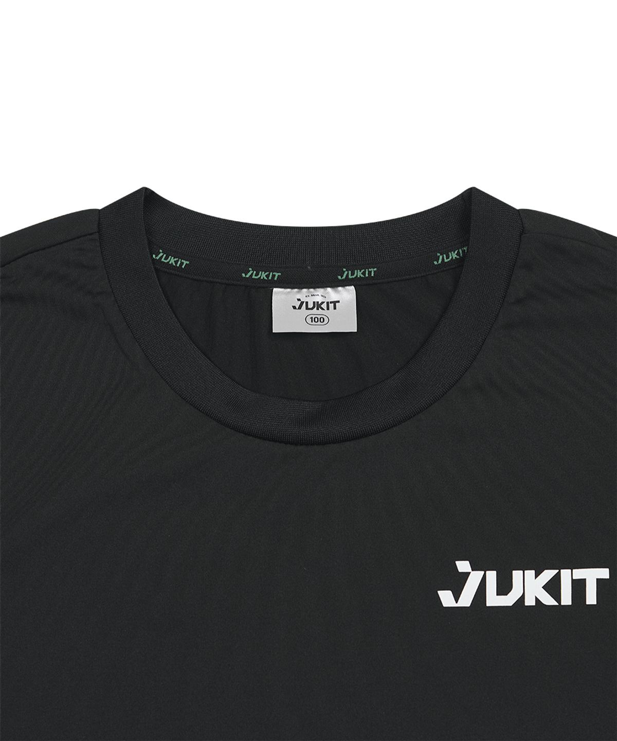 주키트(JUKIT) 풋볼 체크원 트레이닝 축구 풋살 기능성 반팔 탑 - 블랙