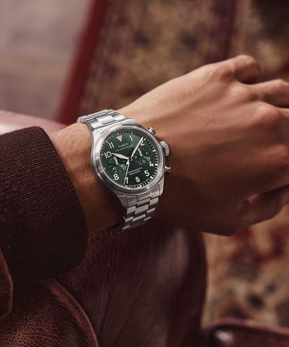 타이맥스(TIMEX) 워터베리 에이스 크로노그래프 메탈 남성시계 41mm