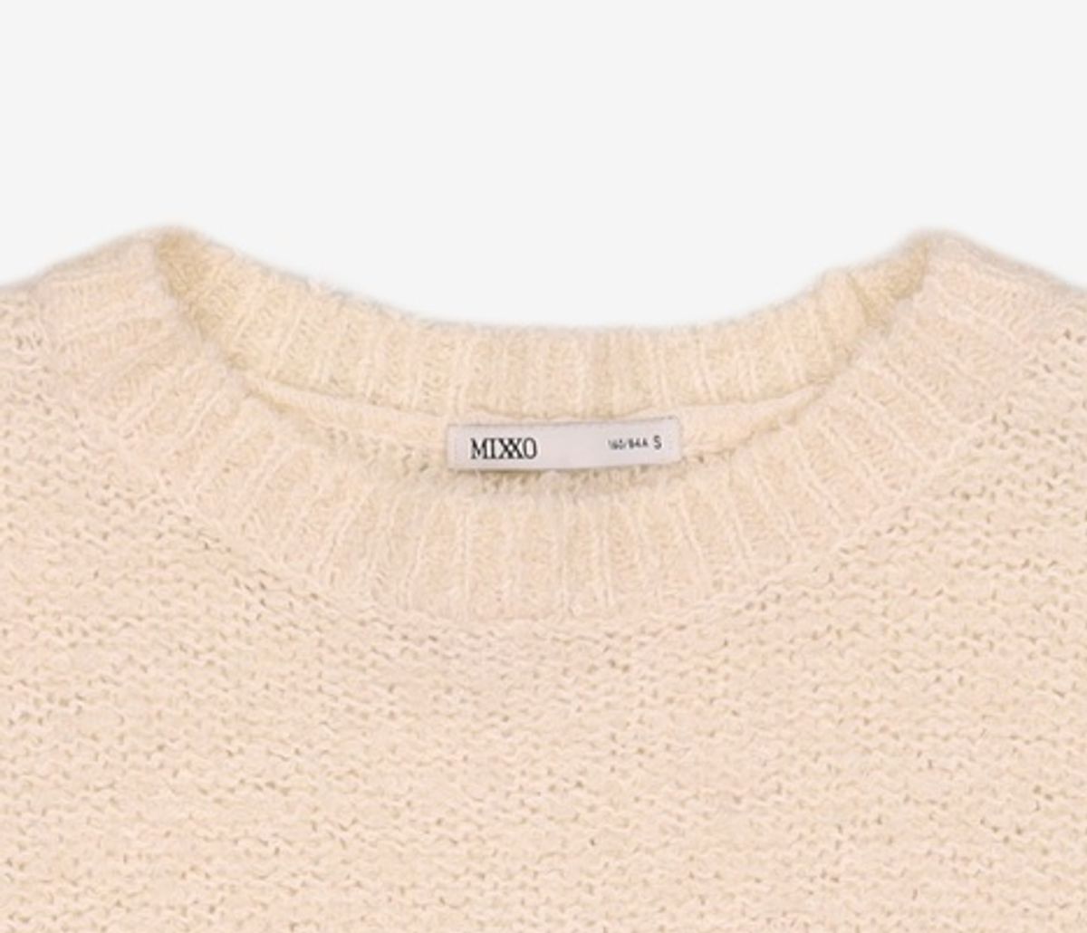 미쏘(MIXXO) 라운드 부클 스웨터 MIWKAAV17T S