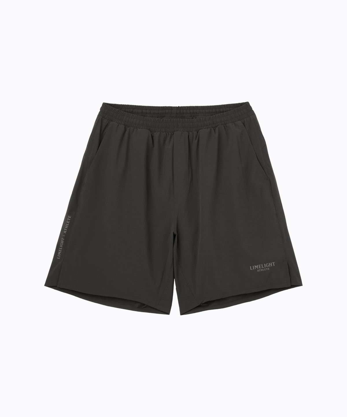 라임라잇 어패럴(LIMELIGHT APPAREL) 애슬릿 스몰 로고 라이너 쇼츠 (차콜/그레이)