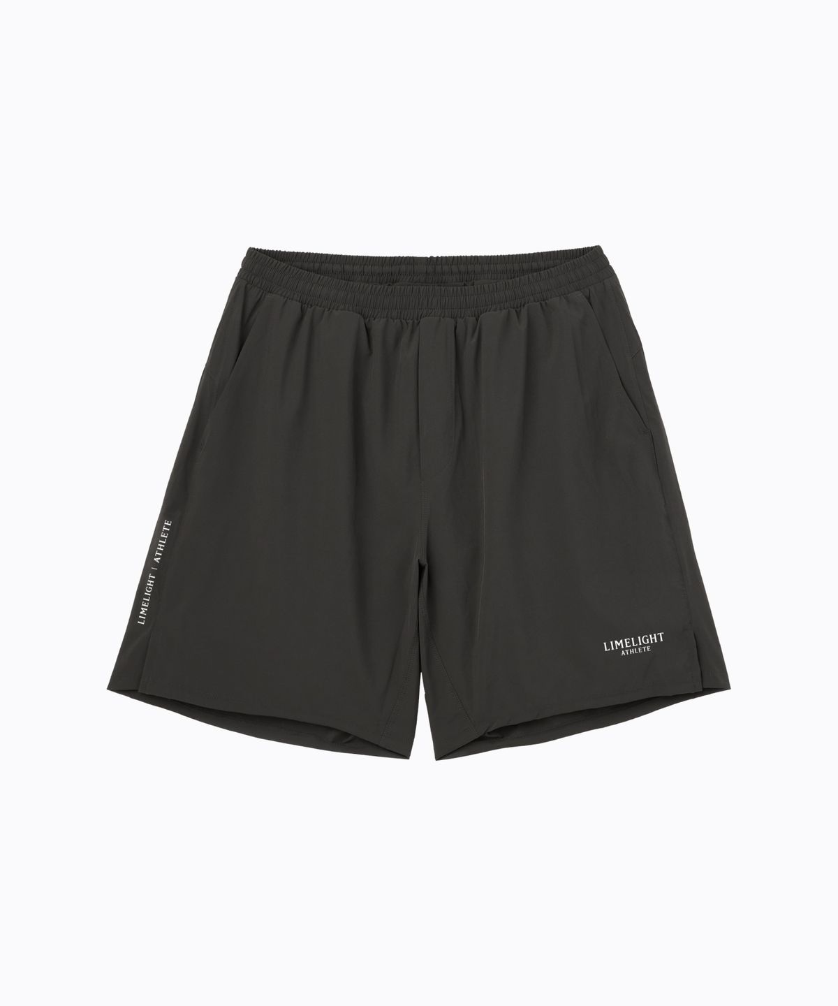라임라잇 어패럴(LIMELIGHT APPAREL) 애슬릿 스몰 로고 라이너 쇼츠 (차콜/화이트)
