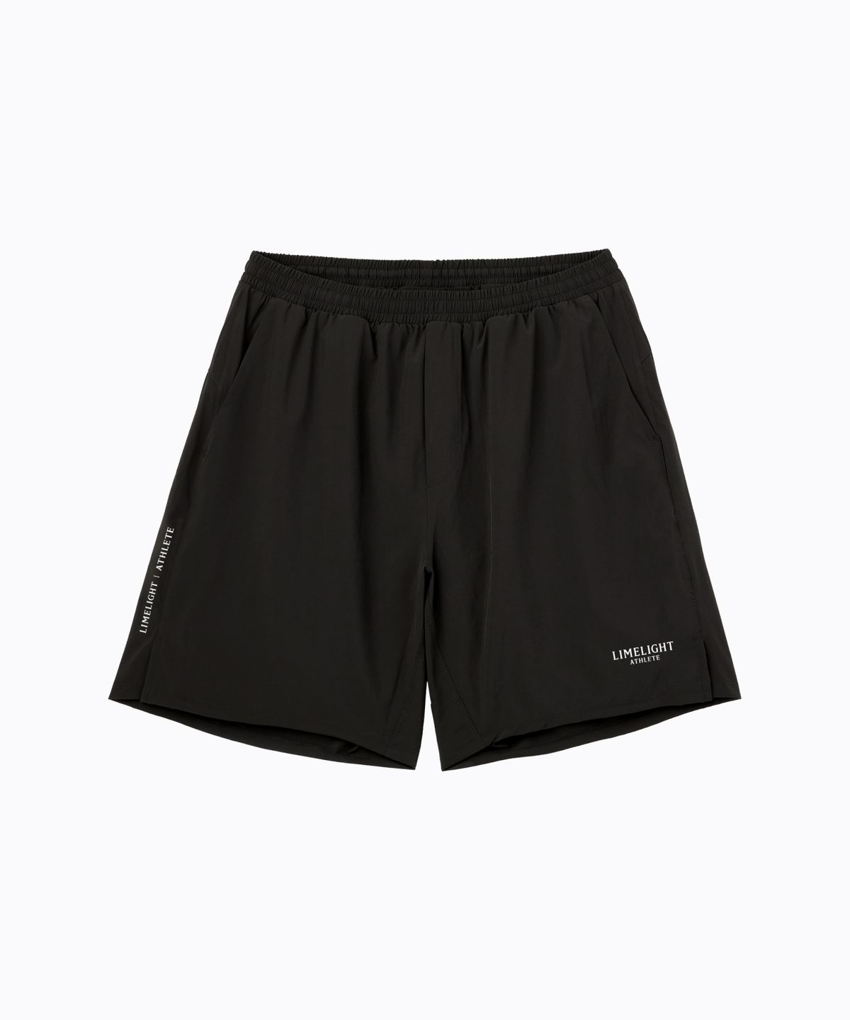 라임라잇 어패럴(LIMELIGHT APPAREL) 애슬릿 스몰 로고 라이너 쇼츠 (블랙/화이트)