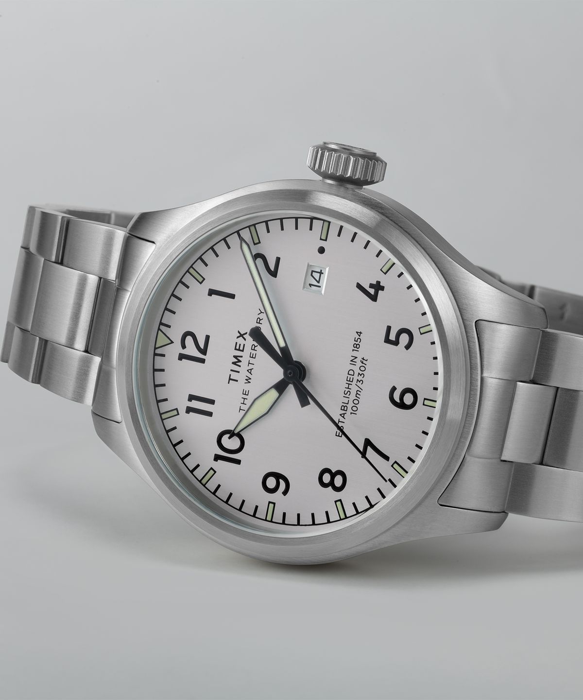 타이맥스(TIMEX) 워터베리 에이스 스테인리스 스틸 브레이슬릿 워치 41mm