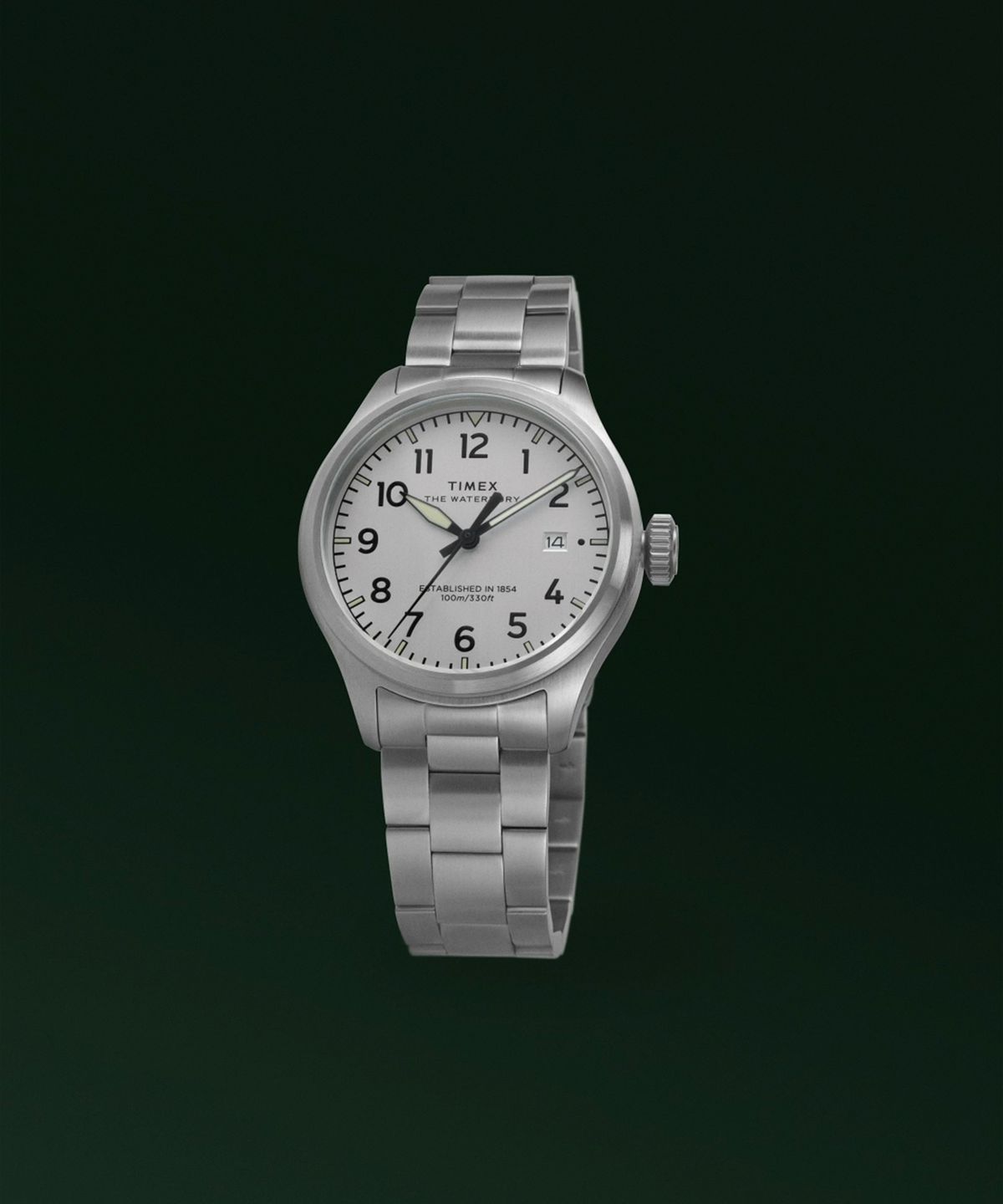 타이맥스(TIMEX) 워터베리 에이스 스테인리스 스틸 브레이슬릿 워치 41mm