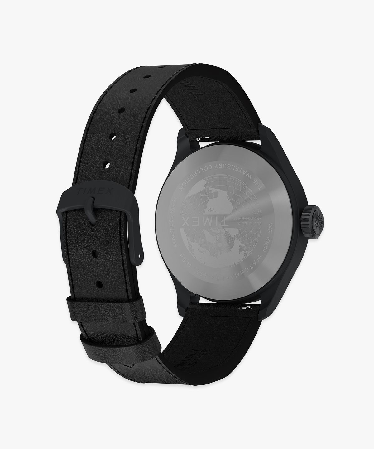 타이맥스(TIMEX) 워터베리 에이스 가죽스트랩 블랙워치 41mm