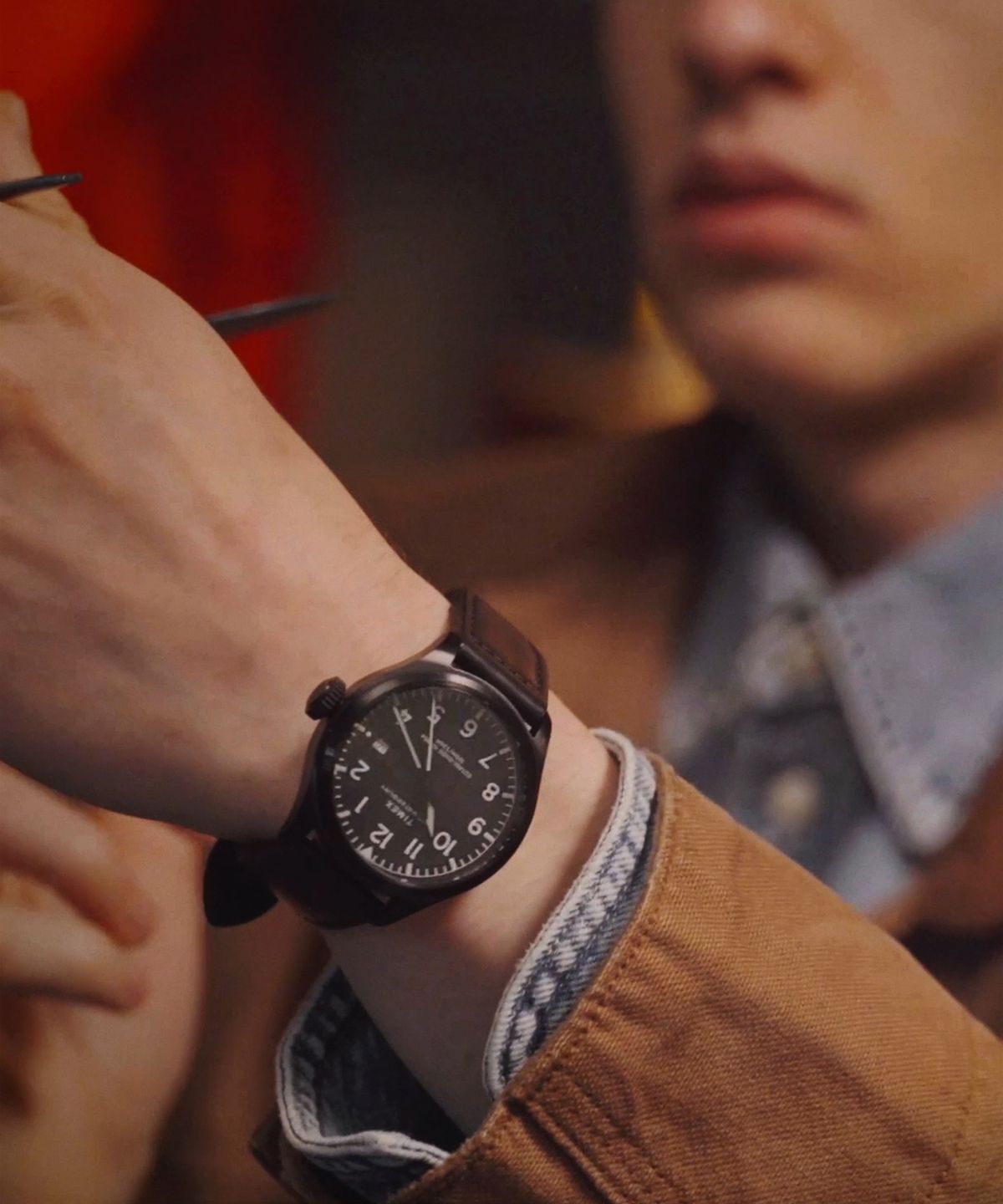 타이맥스(TIMEX) 워터베리 에이스 가죽스트랩 블랙워치 41mm