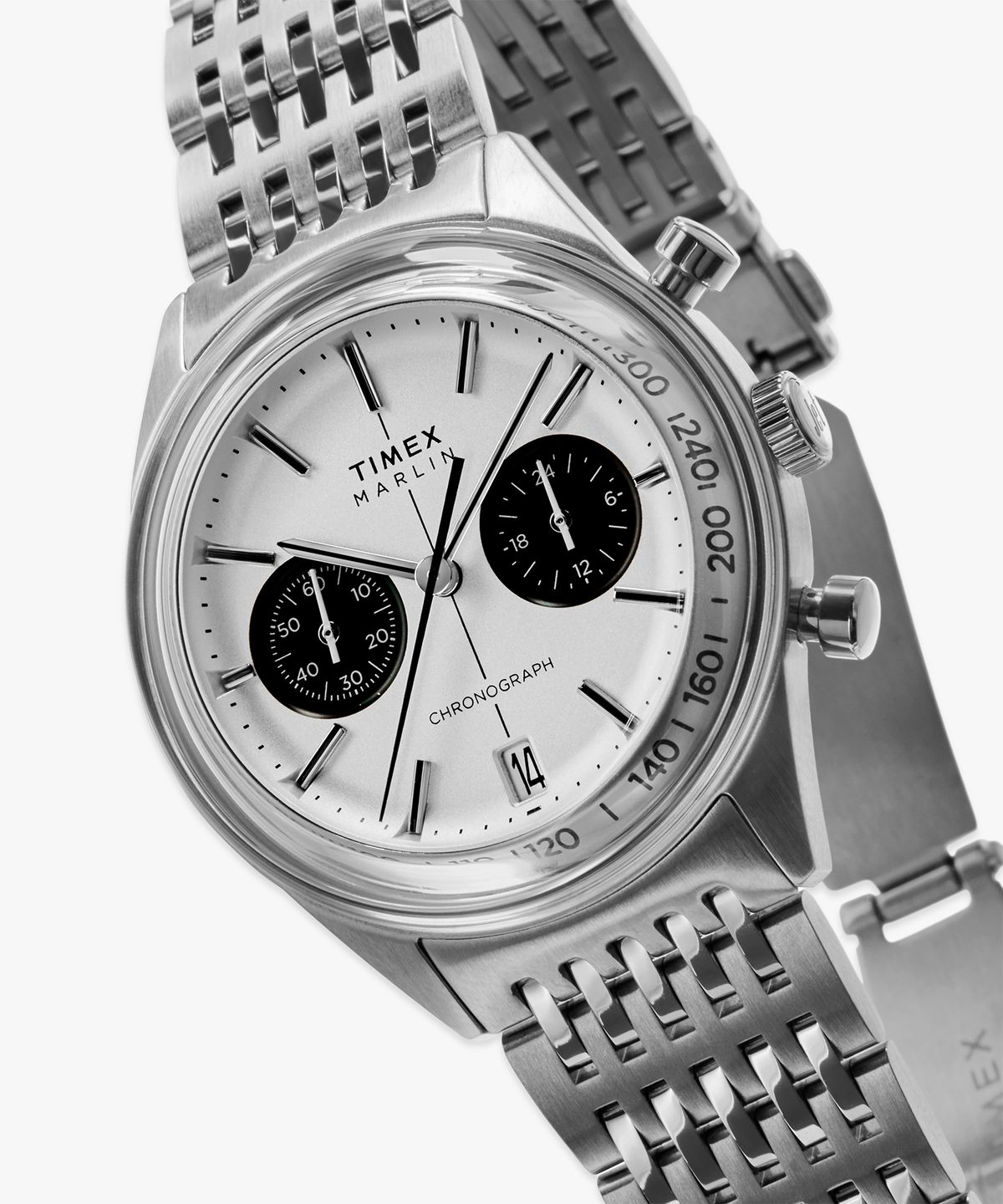 타이맥스(TIMEX) 멀린 젯 쿼츠 크로노그래프 남성메탈시계 40mm