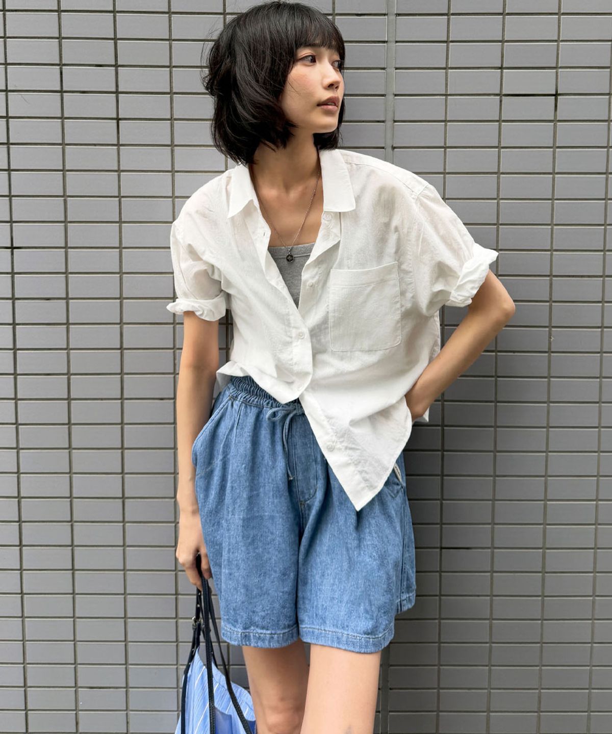 마롭(MALOUPE) 9206 경량 하프 데님 팬츠 (2 COLORS)