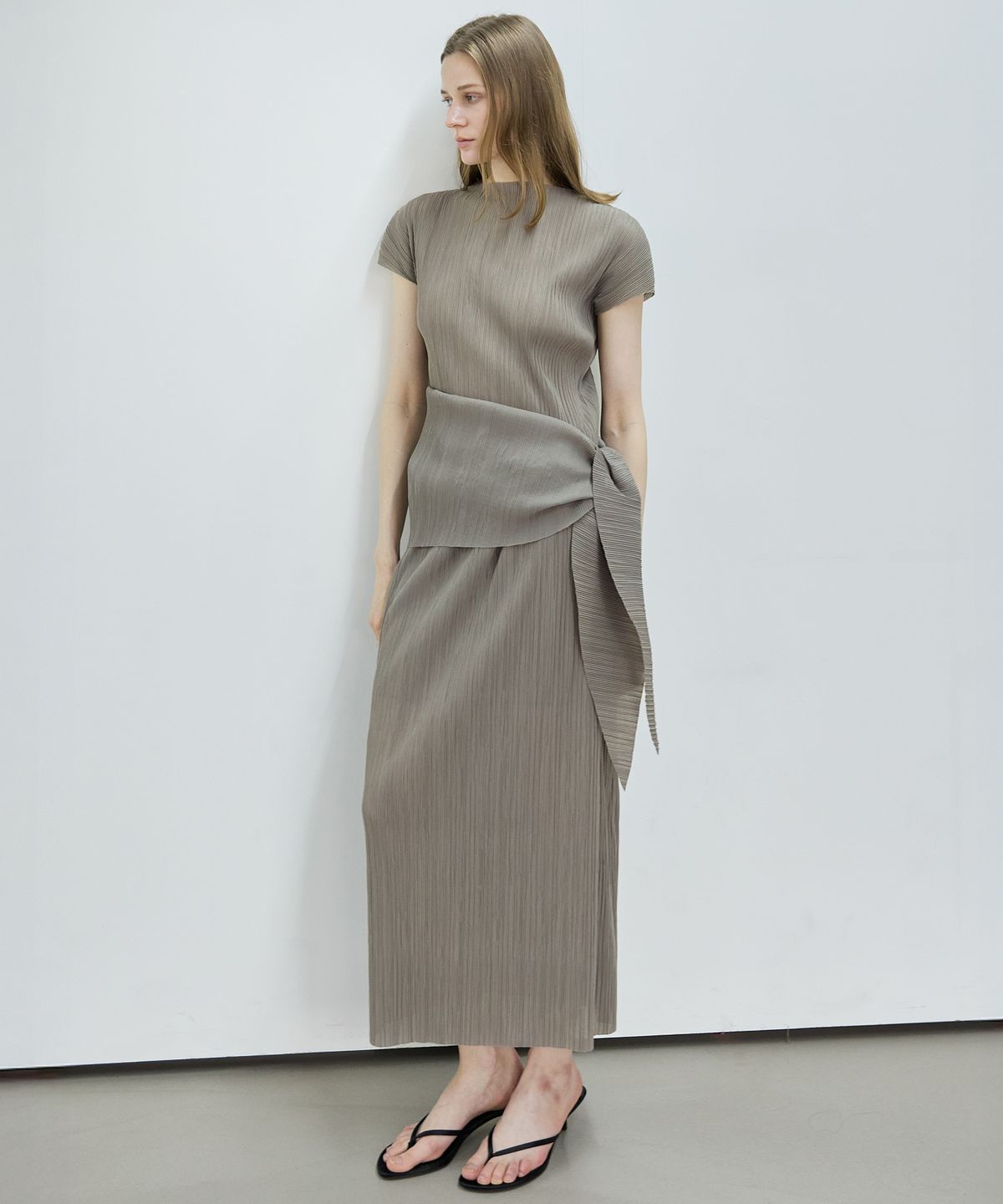 누토프(NUTOFFE) Pleated wrap Set_Etoupe